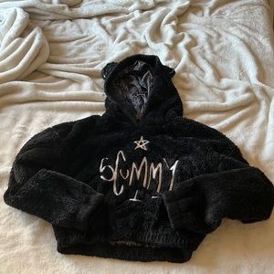 Scummy Bears Fuzzy Bear Cropped Hoodie